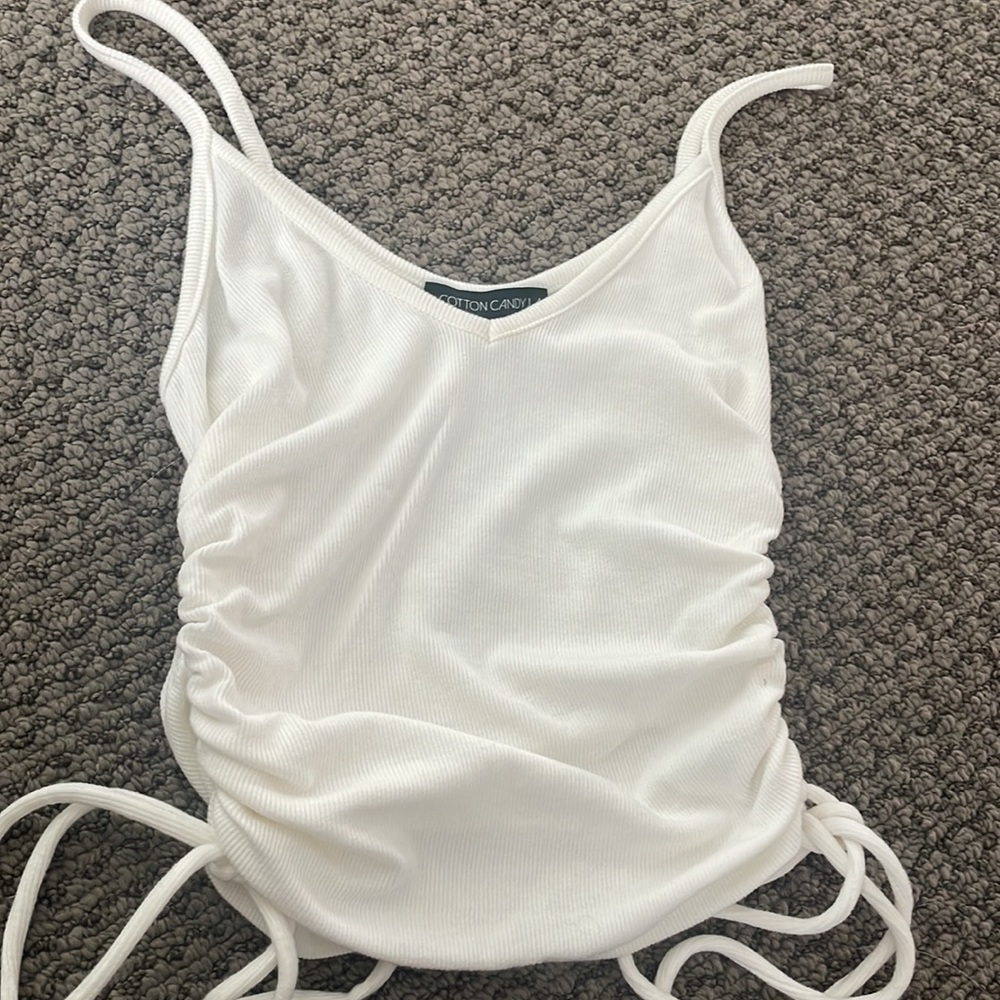 Scrunch ribbed tank